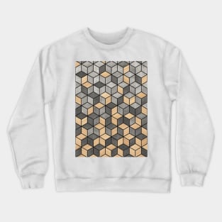 Concrete and Wood Cubes Crewneck Sweatshirt